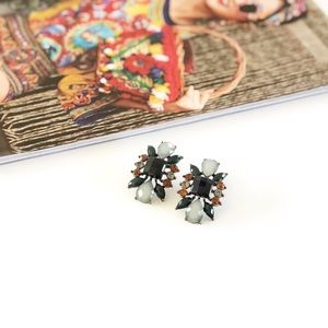 Blue & Green Statement Earrings